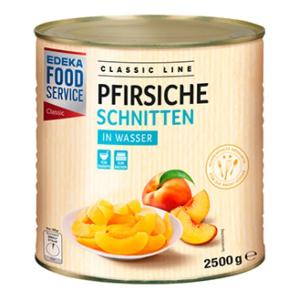 2500 g Pfirsiche, Schnitten in Wasser der Marke EDEKA Foodservice Classic