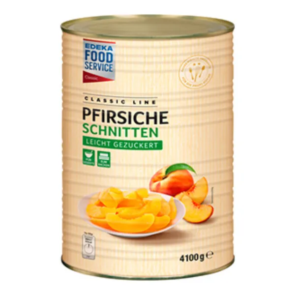 4100 g Pfirsiche, Schnitten leicht gezuckert der Marke EDEKA Foodservice Classic