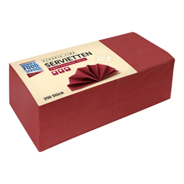 Servietten bordeaux 250 Stück der Marke EDEKA Foodservice Classic