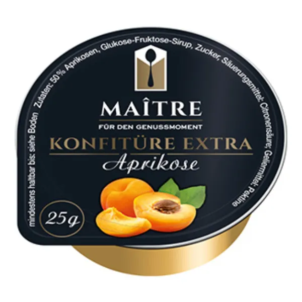 100x25 g Konfitüre extra Aprikose der Marke Maitre