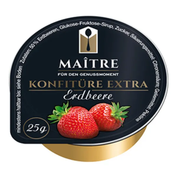 100x25 g Konfitüre extra Erdbeere der Marke Maitre