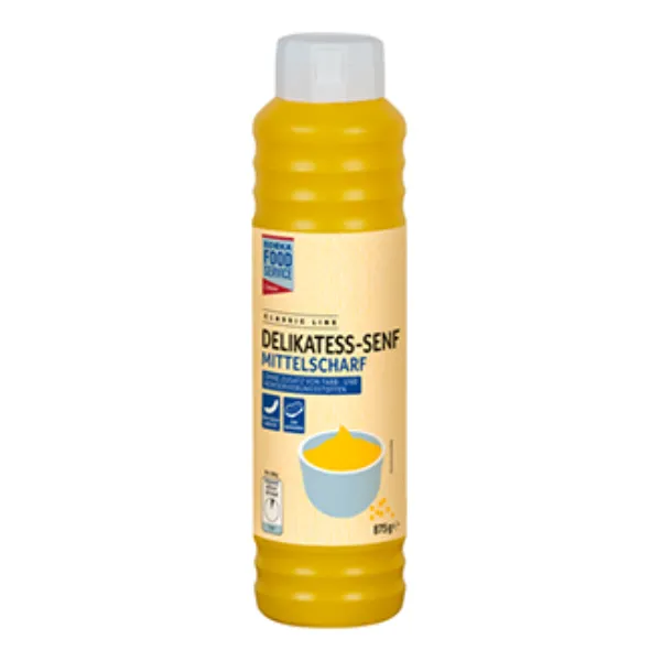 875 ml Flasche Delikatess-Senf der Marke EDEKA Foodservice Classic