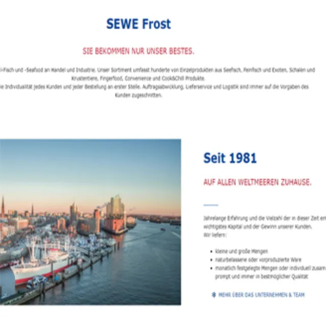 Sewe-Frost Historie